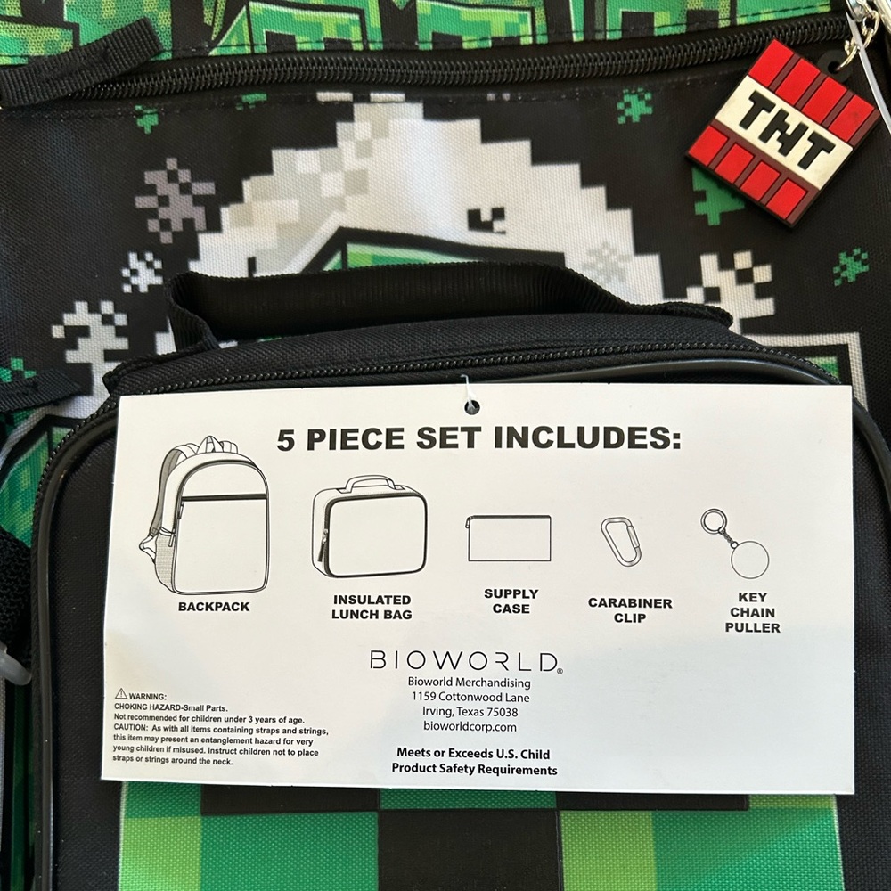 Minecraft Backpack 5 Pcs. Set - Picture 5 of 6